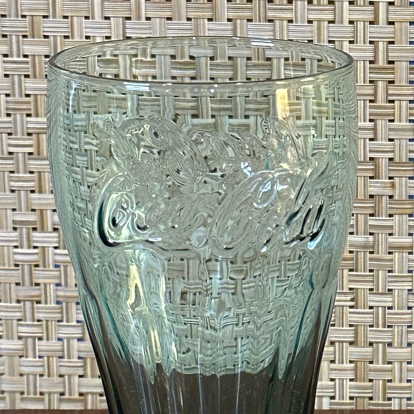 🌟HP🌟VTG Set of 2 Aqua Blue Coca-Cola Fountain Glasses - Picture 2 of 6